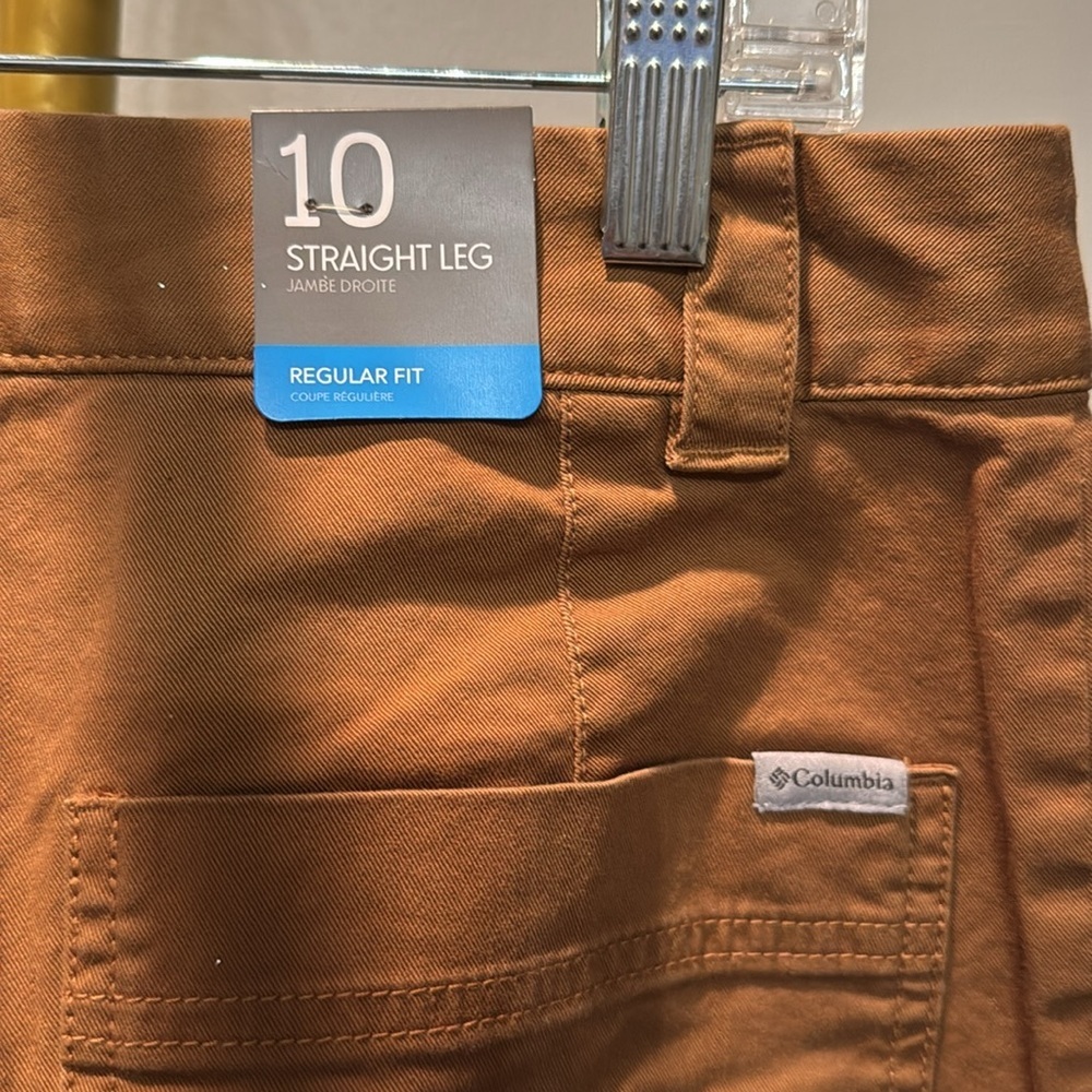 Columbia women’s brown straight leg khaki button fly pants NWT 10 - Picture 6 of 10